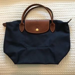 Longchamp Small Le Pilage Neo Nylon Tote Navy